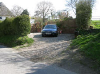Before - gravel drive